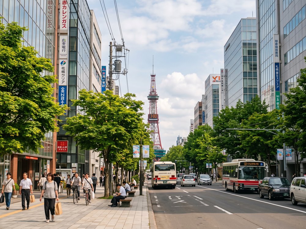 札幌の街並みとテレビ塔